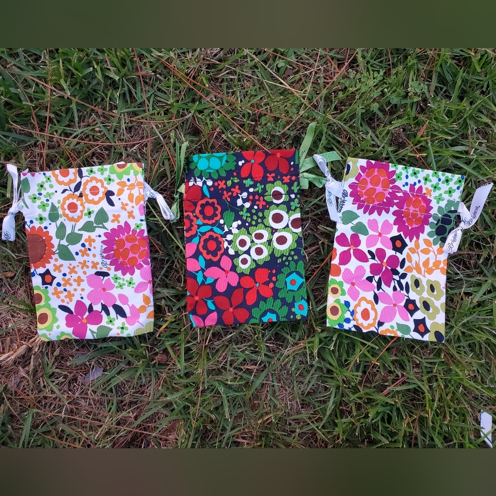 Brighton Jewelry Drawstring Bags Set of 3 Excellent Condition-